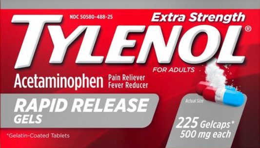 타이레놀 Tylenol 아세트아미노펜 500mg 래피드릴리즈 속방형 젤태블릿 225정