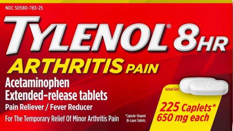 타이레놀 아세트아미노펜 650mg 8시간 서방형 225정