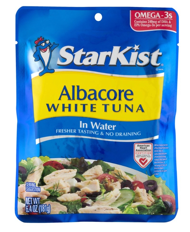 스타키스트 StarKist 알바코어 화이트 참치 파우치 181g 4ct (724g)