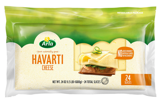 아라 Arla rBST-프리 하바티 치즈 슬라이스 24pc (680g)