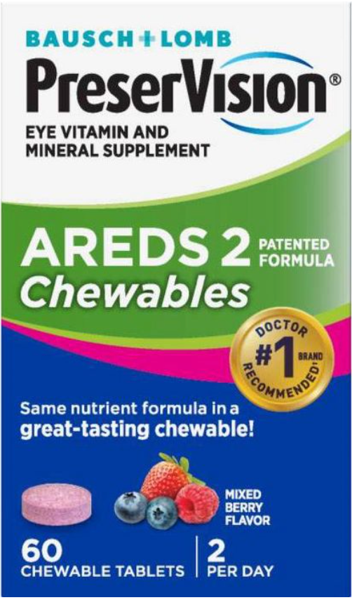 바슈롬 Bausch Lomb 프리저비젼 AREDS2 츄어블 60정