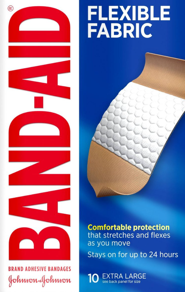 밴드에이드 Bandaid 플렉서블 패브릭 헝겁 밴드 4.4 x 10cm 10매 2개 (20매)