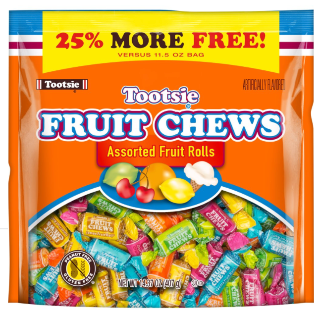 툿시 Tootsie 글루텐-프리 과일 카라멜 407g