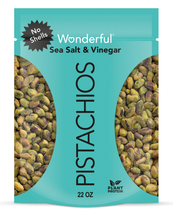 원더풀 Wonderful Non-GMO 시솔트 & 비네가 노쉘 피스타치오 623g