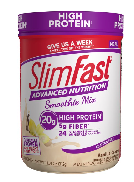 슬림패스트 Slimfast 하이프로틴 슈가/글루텐-프리 바닐라 크림 프로틴 쉐이크 312g *단백질 20g*