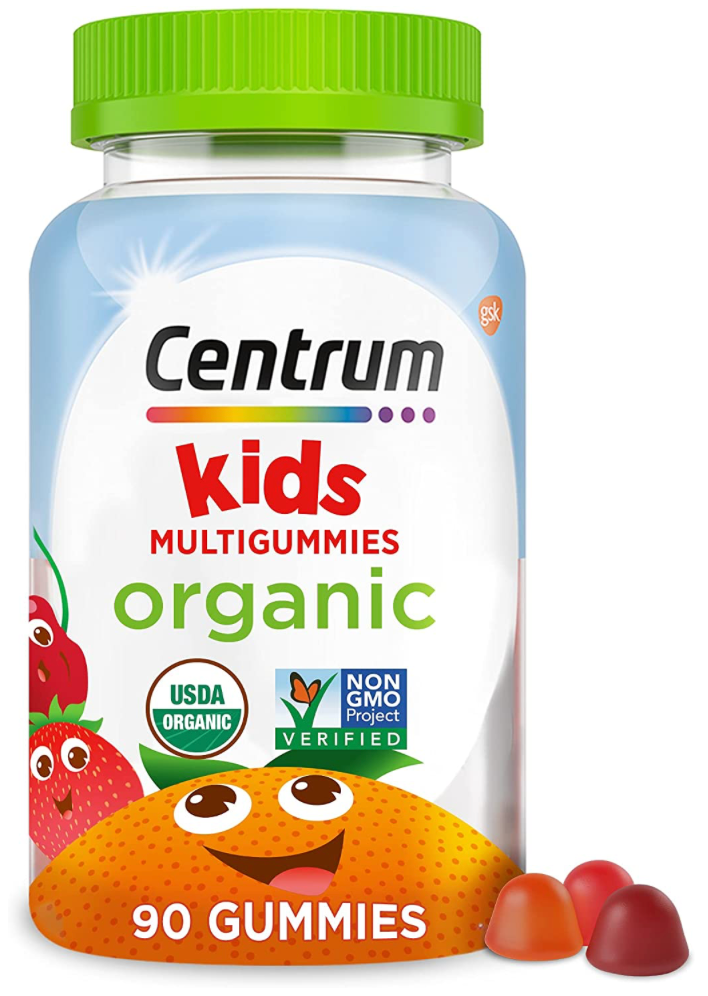 5+ 글락소스미스클라인 GSK 센트룸 키즈 유기농 젤라틴-프리 거미 90정