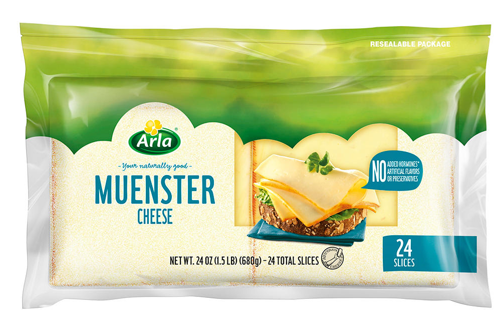 아라 Arla rBST-프리 뮌스터 치즈 슬라이스 24pc (680g)