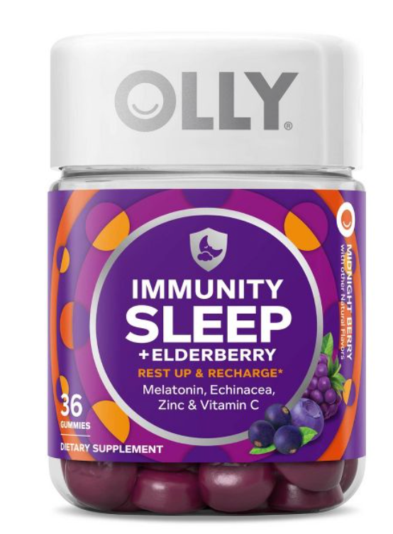 올리 슬립 약물-프리 멜라토닌 1.5mg + 엘더베리 수면유도 면역강화 거미 36정