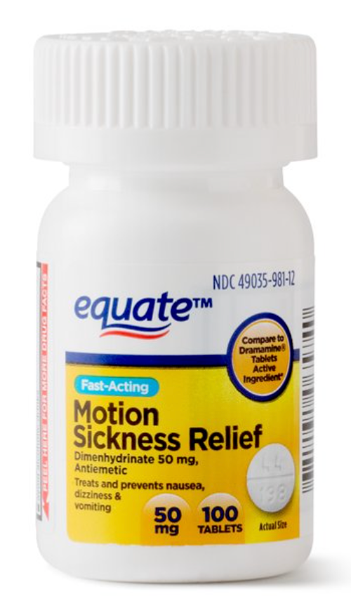 2+ 이퀘이트 디멘히드리네이트 50mg 멀미약 100정