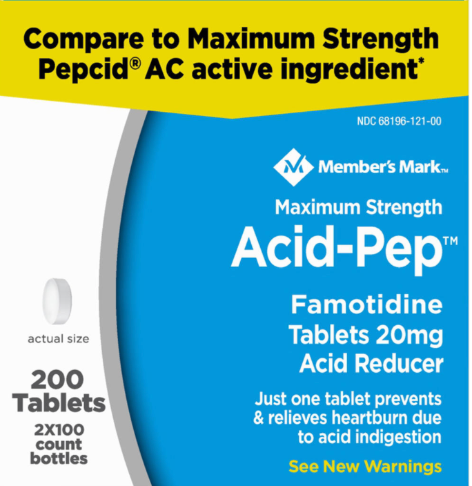 멤버스마크 파모티딘 20mg 제산제 100+100정 (200정)