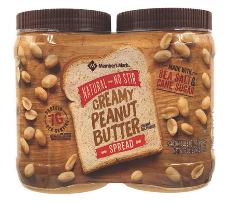 멤버스마크 내추럴 크리미 땅콩 버터 1.13kg 2ct (2.26kg)