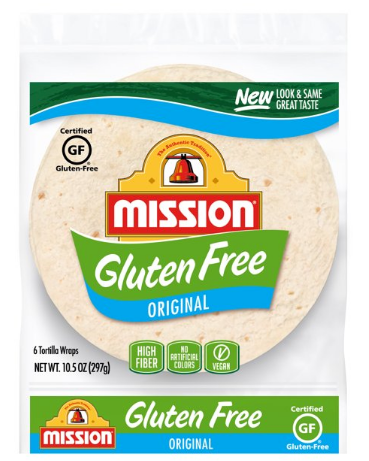 미션 Mission 글루텐-프리 오리지널 토틸라 6ct (297g)