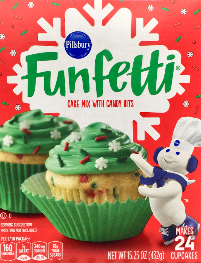 필즈베리 Pillsbury 펀페티 홀리데이 케이크 믹스 + 스프링클 Green 432g