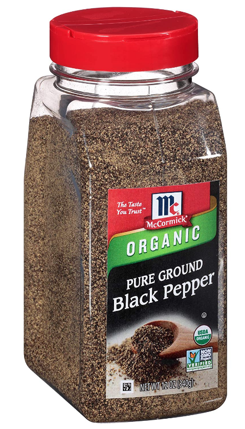 맥코믹 McCormick 유기농/Non-GMO 고운입자 후추 가루 Pure Ground 340g