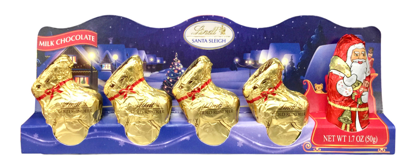린트 Lindt 홀리데이 오너먼트 밀크초콜렛 Santa Sleigh 5pc (50g)