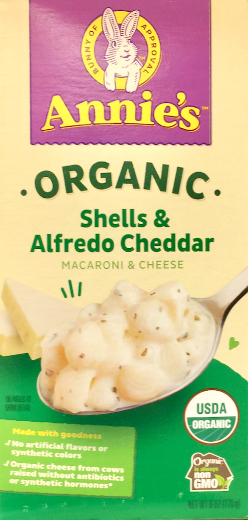애니스 Annie's 유기농/Non-GMO rBST-프리 쉘 & 알프레도 체다 맥앤치즈 170g 4팩 (680g)
