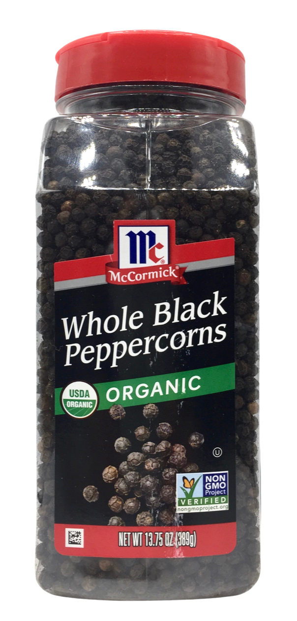 맥코믹 McCormick 유기농/Non-GMO 블랙 페퍼콘 (통후추) 389g