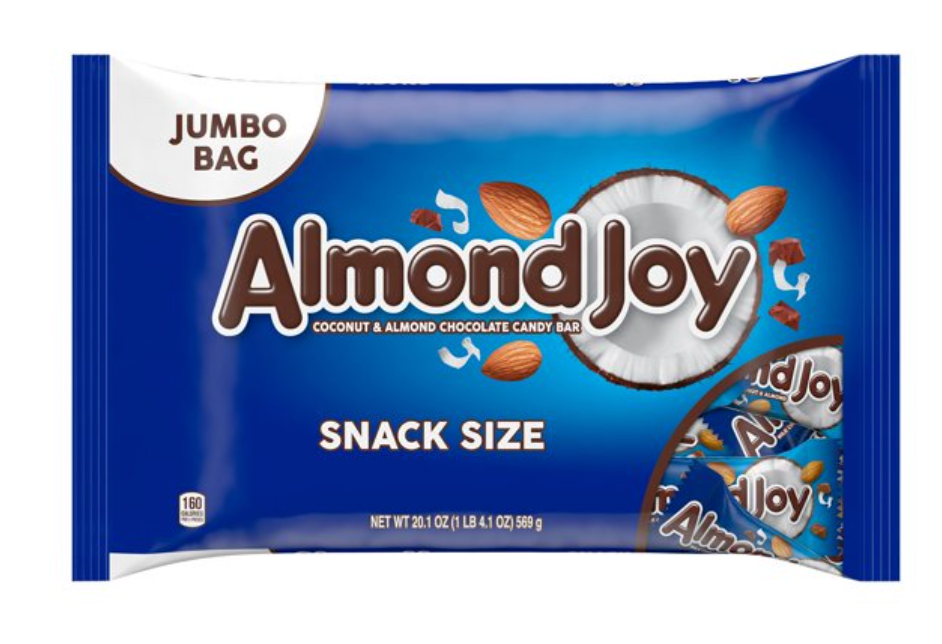 허쉬 아몬드조이 글루텐-프리 코코넛&아몬드 초콜렛바 스낵사이즈 569g