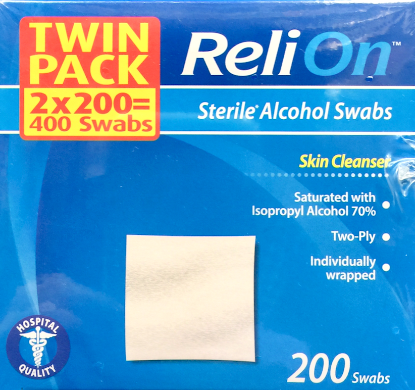 릴라이온 ReliOn 이소프로필 70% 2겹 멸균 알콜 패드 200+200매 (400매)