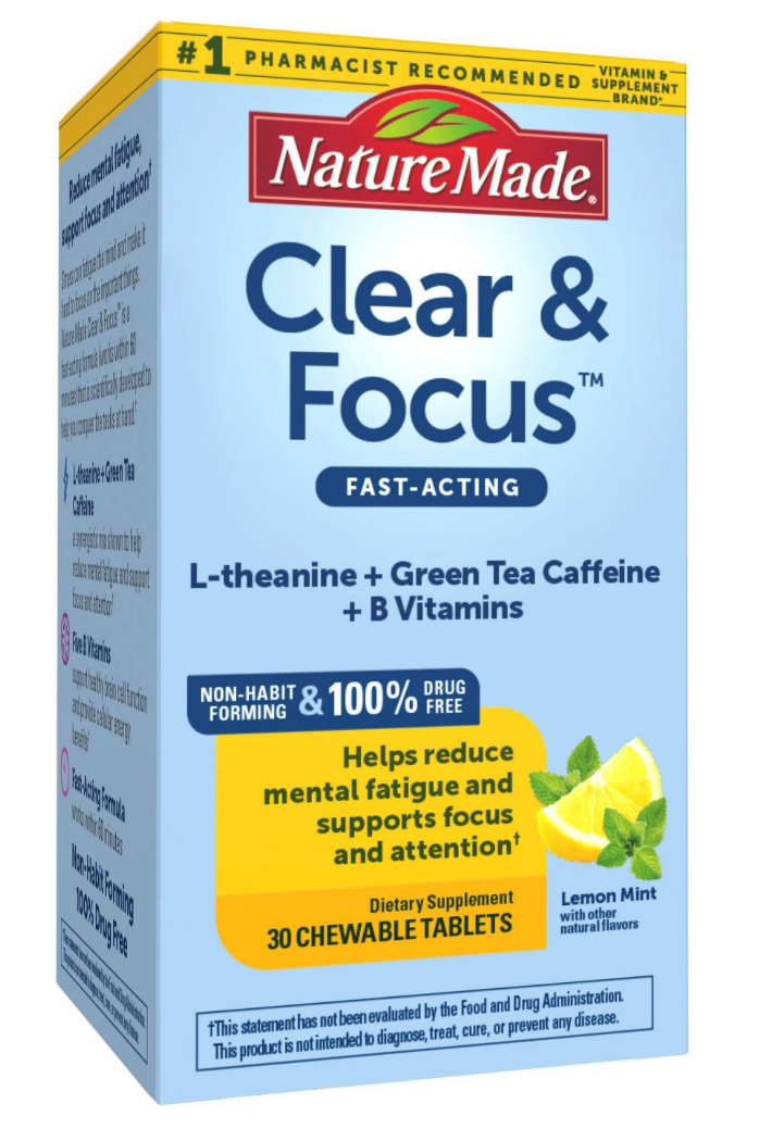 네이처메이드 스트레스릴리프 피로감•주의•집중력 개선 츄어블 30정