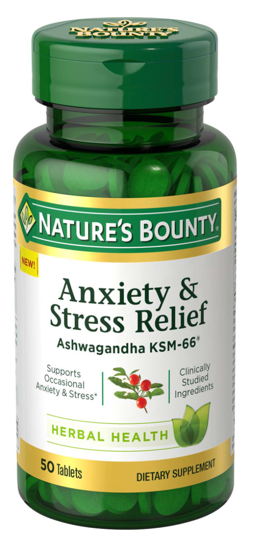 네이처스바운티 Non-GMO 긴장 & 스트레스 완화 KSM-66® 애쉬와간다 50정