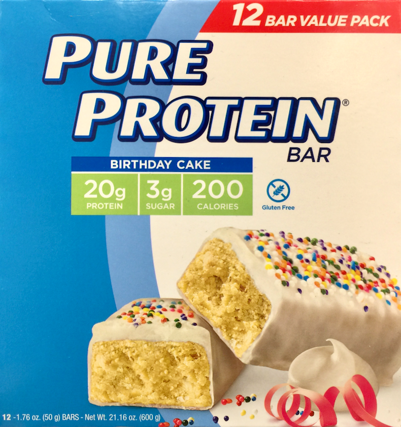 퓨어프로틴 Pure Protein 글루텐-프리 생일케이크 단백질바 50g 12ct (600g) *단백질 20g*
