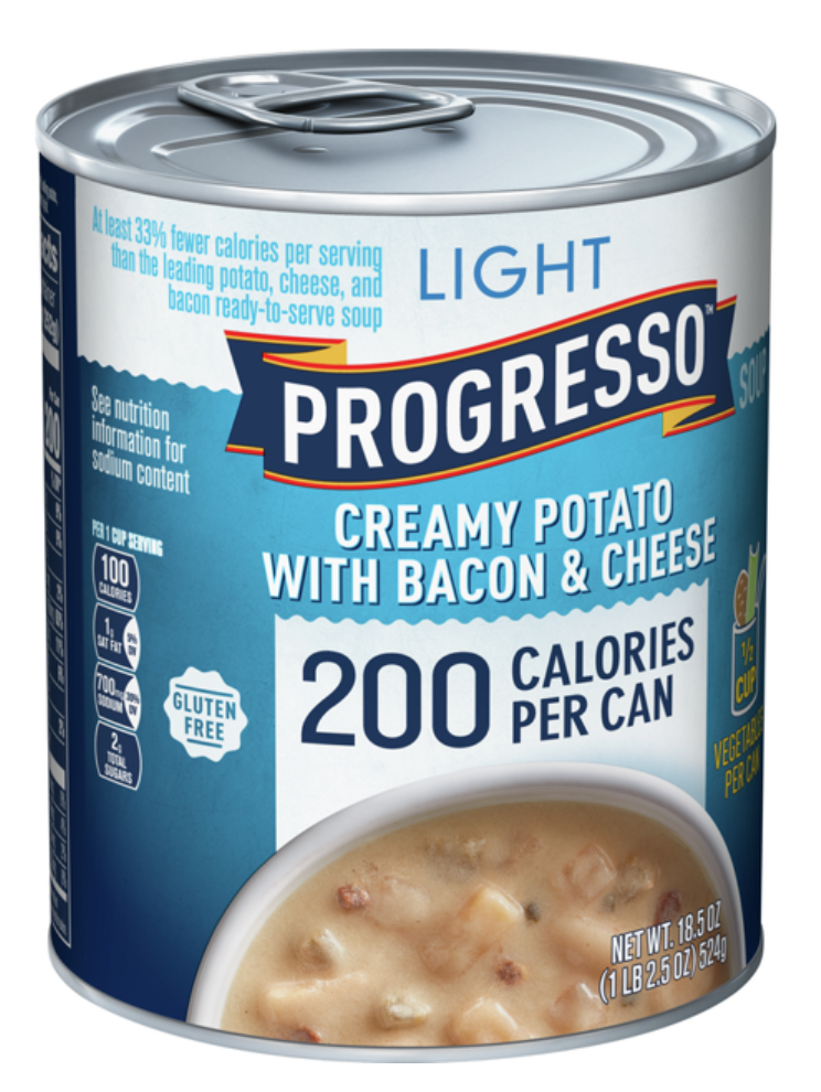 프로그레소 Progresso 라이트 글루텐-프리 크리미 포테이토 + 베이컨 & 치즈 524g 6ct (3.14kg)