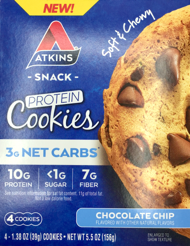 앳킨스 Atkins 케토 무설탕 초콜렛칩 프로틴 쿠키 39g 4ct (156g) *신제품*