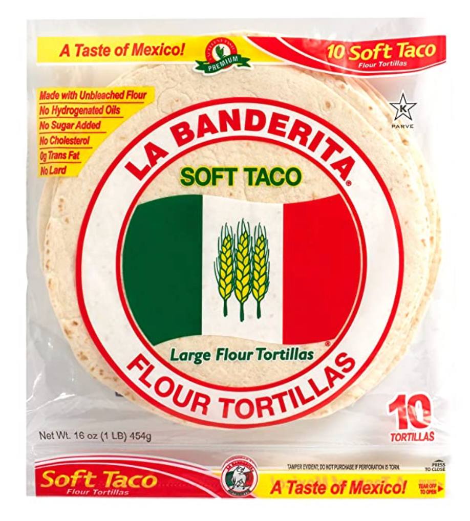라반데리타 La Banderita 슈가/표백제/알루미늄-프리 소프트 타코 10ct (454g)