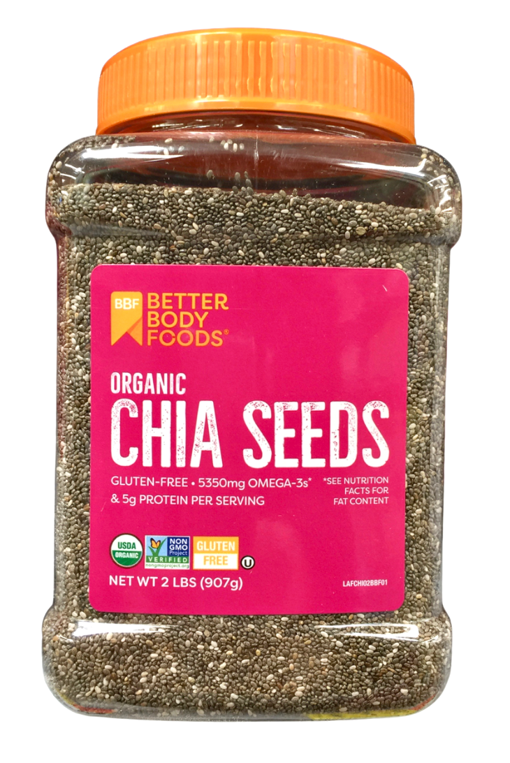 베터바디푸드 BBF 유기농/Non-GMO 생 치아씨 캐니스터 907g