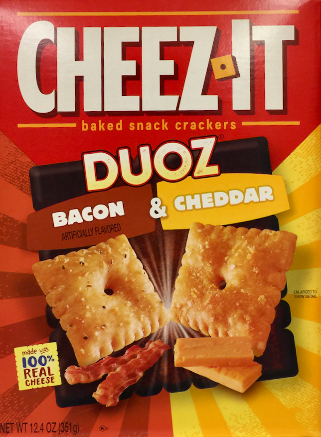 켈로그 Kellogg's 치즈잇 듀오즈 베이컨 & 체다 크래커 351g