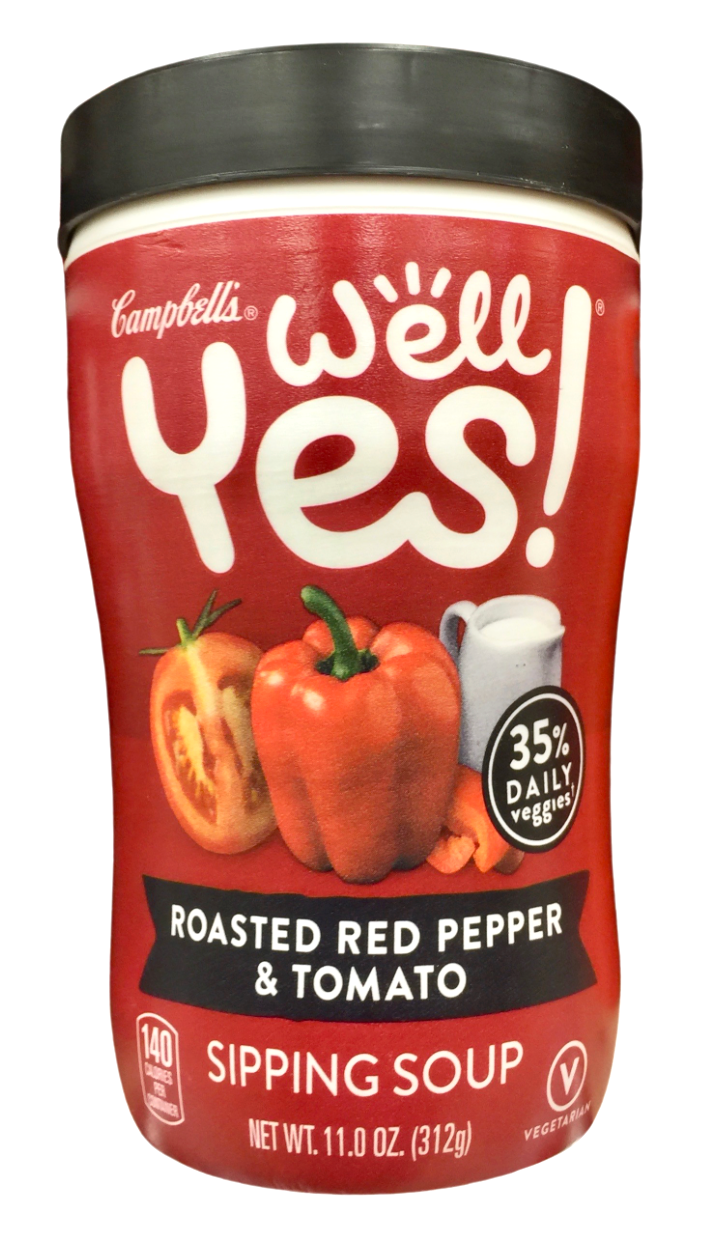 캠벨 Campbell's 웰예스 Non-GMO 로스티드 레드 페퍼 & 토마토 스프 전자렌지 스프 312g 6ct (1.87kg)