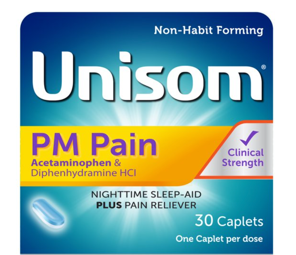 12+ 사노피 유니솜 디펜하이드라민 50mg + 아세트아미노펜 325mg 수면유도 진통제 30정