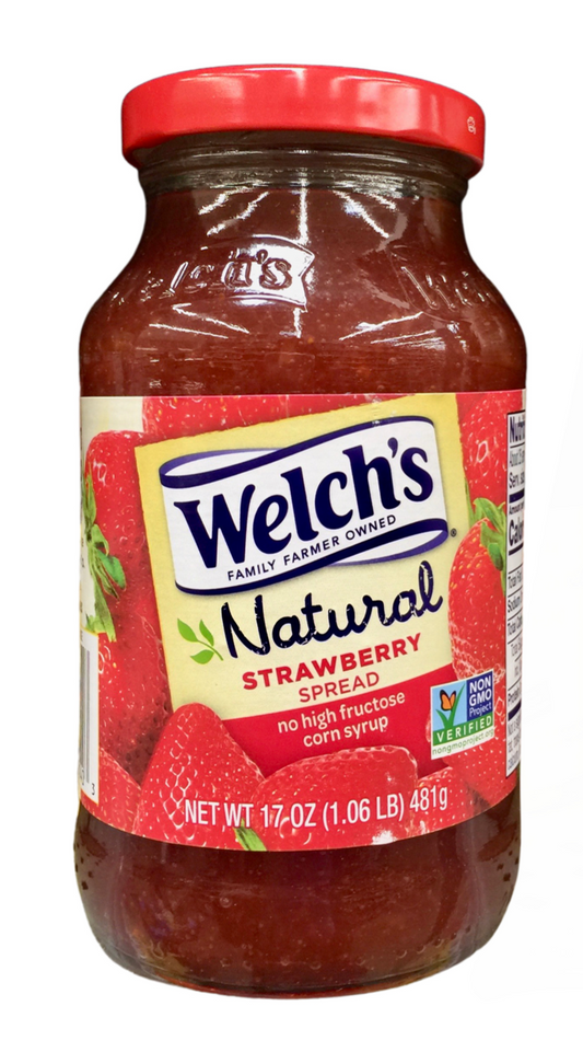웰치 Welch's 내추럴 Non-GMO 딸기 스프레드 481g