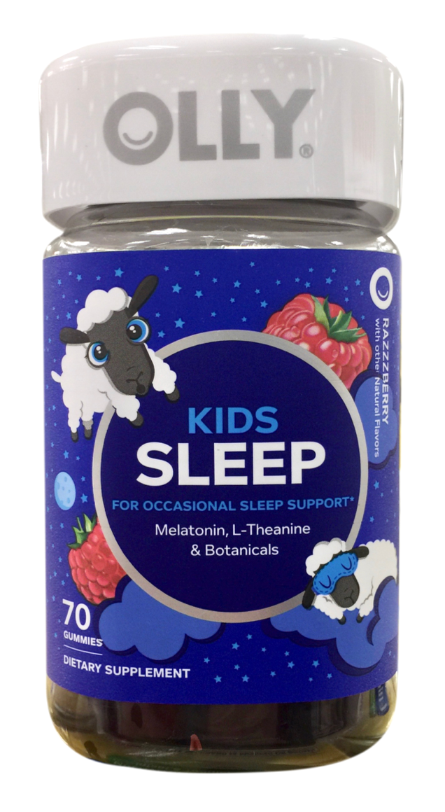 4+ 올리 슬립 키즈 약물-프리 멜라토닌 0.5mg 수면유도 거미 70정