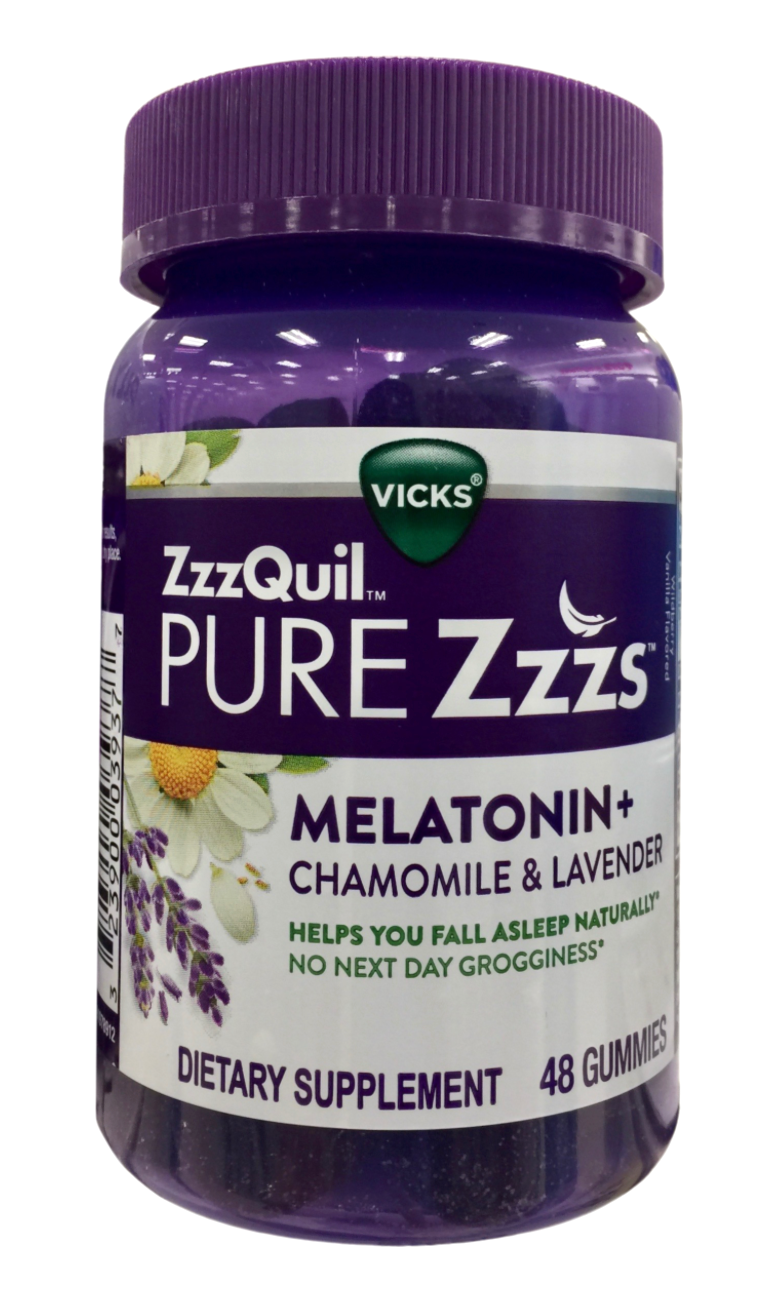 P&G 지퀼 퓨어지스 약물-프리 멜라토닌 1mg 수면유도 거미 48정