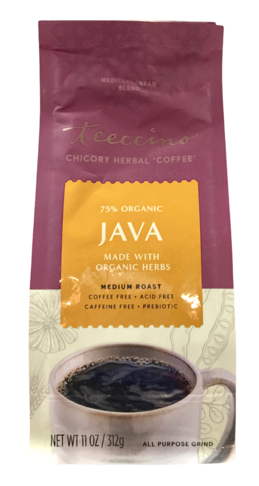티치노 Teeccino 75% 유기농 카페인-프리 허브 커피 Java 312g 3팩 (936g) *커피 대안품*