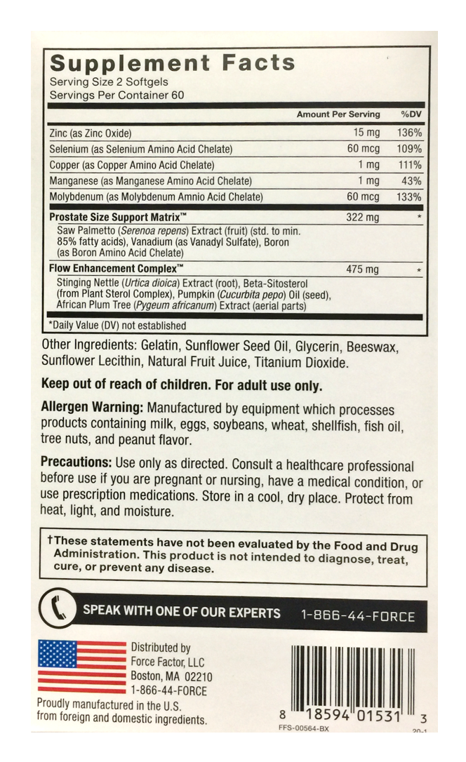 포스팩터 프로스테이트 전립선 보조제 120 액정