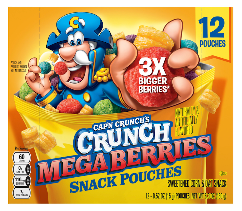 퀘이커 Quaker 캡앤크런치 시리얼 메가베리 스낵 12ct (180g)