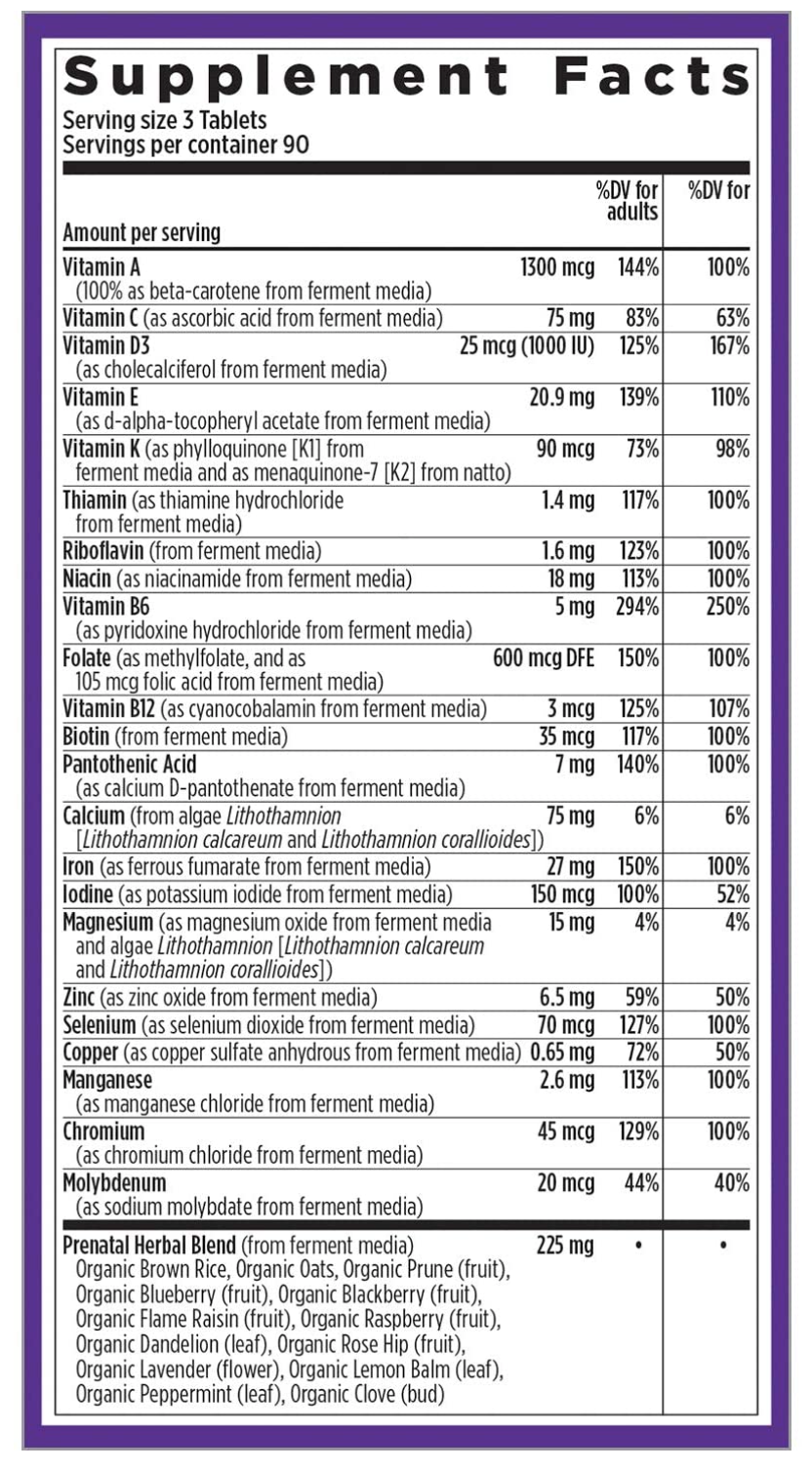 뉴챕터 NewChapter 프레나탈 어드밴스드 퍼펙트 산전 *발효* 종합비타민 270정
