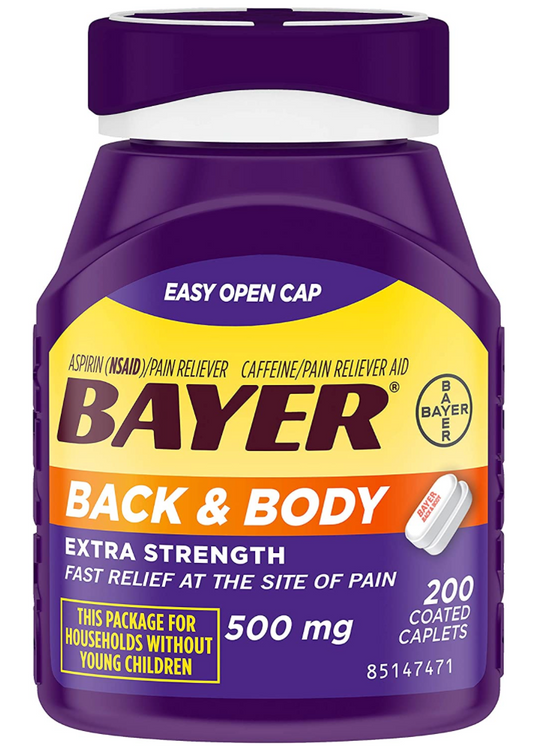 바이엘 Bayer 아스피린 500mg 요통 & 근육통 200정