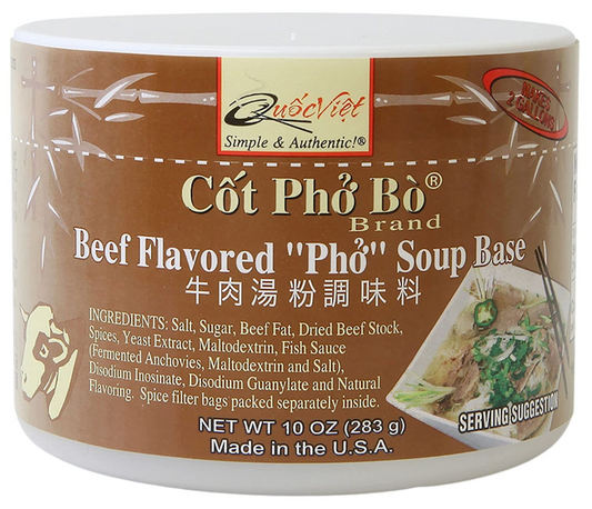 꾸옥비에트 Quoc Viet Foods 베트남 쇠고기 포 (쌀국수) 수프 베이스 + 향신료 283g *Made in USA*