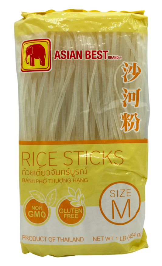 아시안베스트 Asian Best Non-GMO 쌀국수 중면 454g 3팩 (1.36kg)
