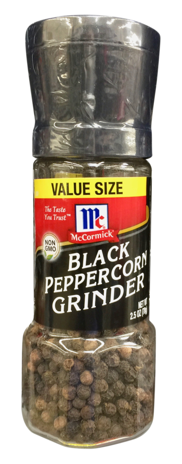 맥코믹 McCormick Non-GMO 블랙 페퍼콘 그라인더 (통후추 + 분쇄기) 70g