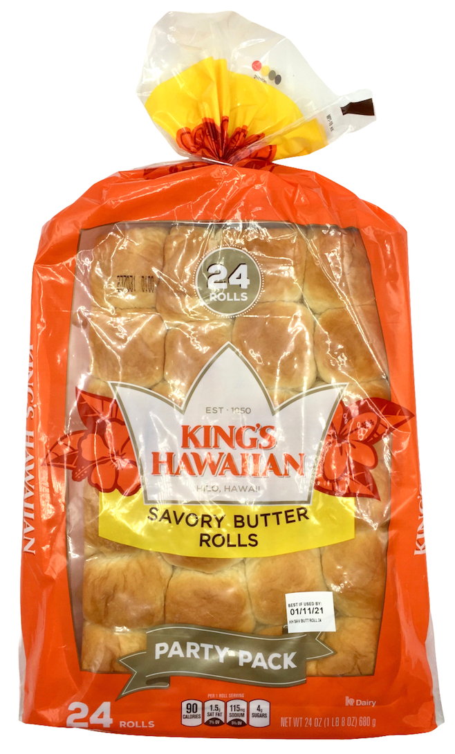 킹스하와이안 King's Hawaiian 세이버리 버터 롤 24pc (680g)