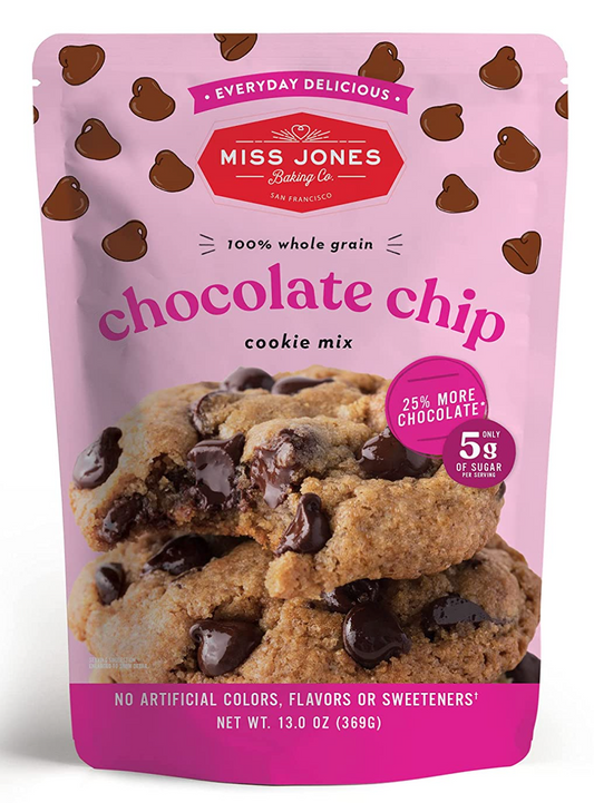 미스존스베이킹 Miss Jones Baking Co. 50% 레스슈가 통곡물 초콜렛칩 쿠키 믹스 396g 3팩 (1.18kg)