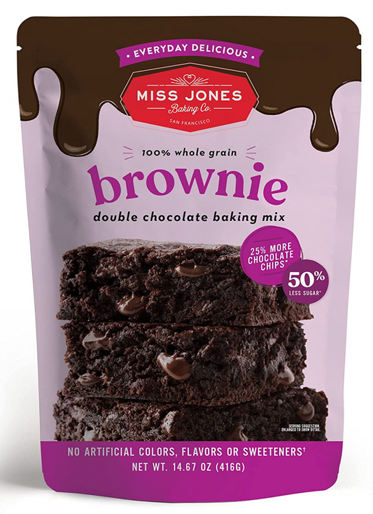 미스존스베이킹 Miss Jones Baking Co. 50% 레스슈가 통곡물 브라우니 믹스 416g 3팩 (1.24kg)
