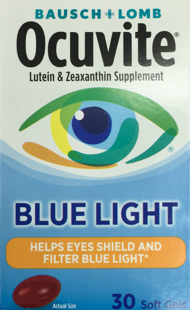 바슈롬 Bausch Lomb 오큐바이트 블루라이트 루테인 25mg + 제아잔틴 30 액정