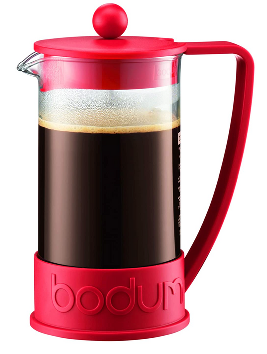 보덤 Bodum BPA-프리 브라질 프렌치 프레스 커피/차 추출기 Red 1L