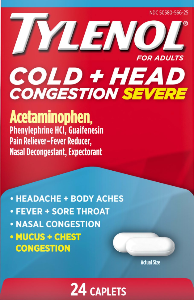12+ 타이레놀 콜드 + 헤드 (감기•두통•몸살) 24정